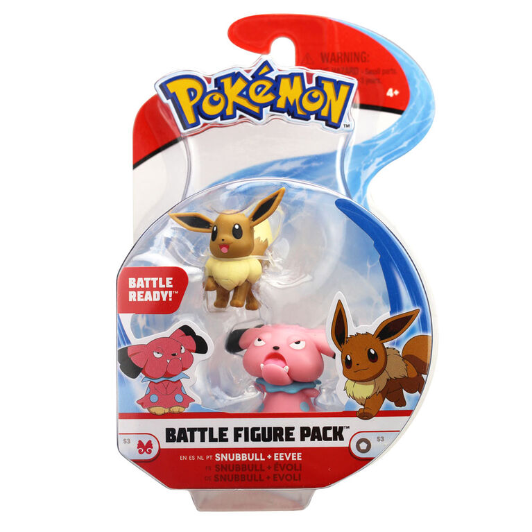 Pokemon Snubbull /& Eevee Battle Figure Pack Battle Ready *Brand New*